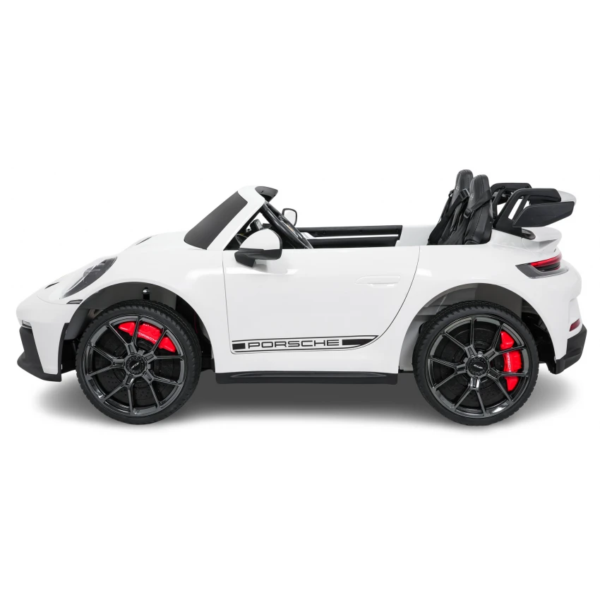 Elektrické autíčko Porsche 911GT3 24V s pohonom 4x4, Biele, Dvojmiestne sedadlo, 2,4 GHz diaľkové ovládanie, USB/AUX Vstup, 200W motory, Odpruženie, Lítiová batéria, LED svetlá vpredu aj vzadu, ORIGINÁL licencia (Kópia) (Kópia) – Obrázok 16