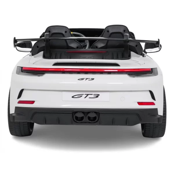 Elektrické autíčko Porsche 911GT3 24V s pohonom 4x4, Biele, Dvojmiestne sedadlo, 2,4 GHz diaľkové ovládanie, USB/AUX Vstup, 200W motory, Odpruženie, Lítiová batéria, LED svetlá vpredu aj vzadu, ORIGINÁL licencia (Kópia) (Kópia) – Obrázok 13