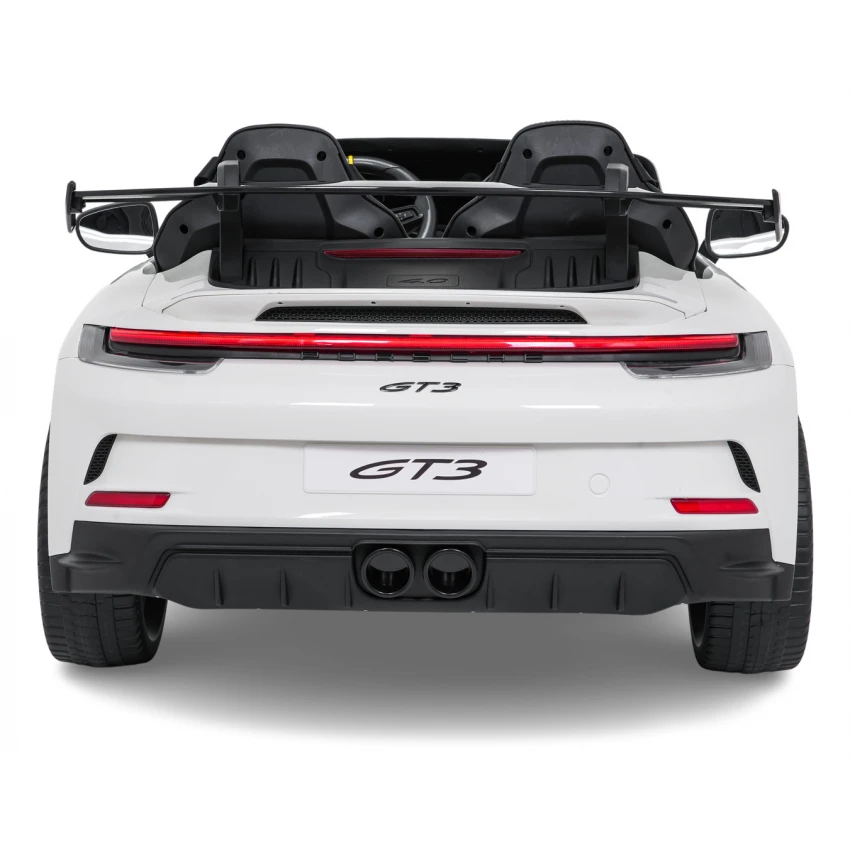 Elektrické autíčko Porsche 911GT3 24V s pohonom 4x4, Biele, Dvojmiestne sedadlo, 2,4 GHz diaľkové ovládanie, USB/AUX Vstup, 200W motory, Odpruženie, Lítiová batéria, LED svetlá vpredu aj vzadu, ORIGINÁL licencia (Kópia) (Kópia) – Obrázok 13