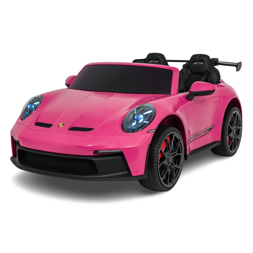 Elektrické autíčko Porsche 911GT3 24V s pohonom 4x4, ružové, Dvojmiestne sedadlo, 2,4 GHz diaľkové ovládanie, USB/AUX Vstup, 200W motory, Odpruženie, Lítiová batéria, LED svetlá vpredu aj vzadu, ORIGINÁL licencia – Obrázok 16