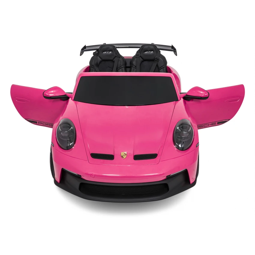 Elektrické autíčko Porsche 911GT3 24V s pohonom 4x4, ružové, Dvojmiestne sedadlo, 2,4 GHz diaľkové ovládanie, USB/AUX Vstup, 200W motory, Odpruženie, Lítiová batéria, LED svetlá vpredu aj vzadu, ORIGINÁL licencia – Obrázok 4