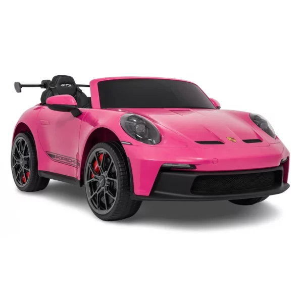 Elektrické autíčko Porsche 911GT3 24V s pohonom 4x4, ružové, Dvojmiestne sedadlo, 2,4 GHz diaľkové ovládanie, USB/AUX Vstup, 200W motory, Odpruženie, Lítiová batéria, LED svetlá vpredu aj vzadu, ORIGINÁL licencia – Obrázok 3