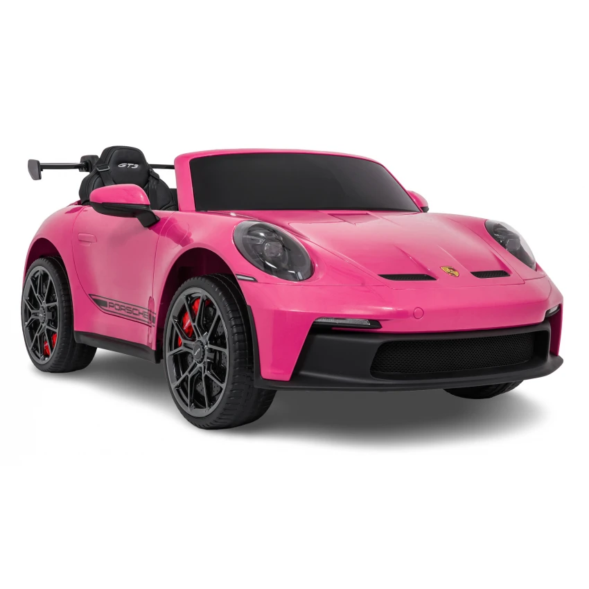 Elektrické autíčko Porsche 911GT3 24V s pohonom 4x4, ružové, Dvojmiestne sedadlo, 2,4 GHz diaľkové ovládanie, USB/AUX Vstup, 200W motory, Odpruženie, Lítiová batéria, LED svetlá vpredu aj vzadu, ORIGINÁL licencia – Obrázok 3