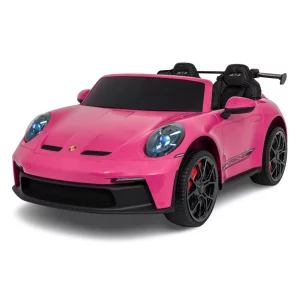 Elektrické autíčko Porsche 911GT3 24V s pohonom 4x4, ružové, Dvojmiestne sedadlo, 2,4 GHz diaľkové ovládanie, USB/AUX Vstup, 200W motory, Odpruženie, Lítiová batéria, LED svetlá vpredu aj vzadu, ORIGINÁL licencia