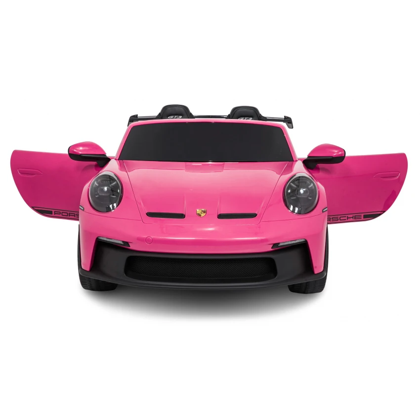 Elektrické autíčko Porsche 911GT3 24V s pohonom 4x4, ružové, Dvojmiestne sedadlo, 2,4 GHz diaľkové ovládanie, USB/AUX Vstup, 200W motory, Odpruženie, Lítiová batéria, LED svetlá vpredu aj vzadu, ORIGINÁL licencia – Obrázok 13