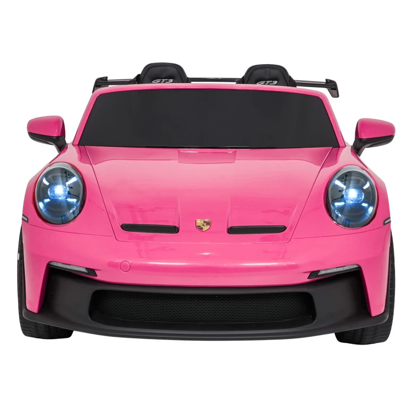 Elektrické autíčko Porsche 911GT3 24V s pohonom 4x4, ružové, Dvojmiestne sedadlo, 2,4 GHz diaľkové ovládanie, USB/AUX Vstup, 200W motory, Odpruženie, Lítiová batéria, LED svetlá vpredu aj vzadu, ORIGINÁL licencia – Obrázok 12
