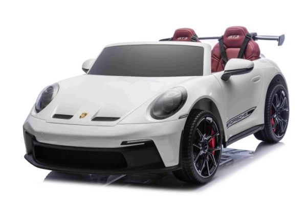 Elektrické autíčko Porsche 911GT3 24V s pohonom 4x4, Biele, Dvojmiestne sedadlo, 2,4 GHz diaľkové ovládanie, USB/AUX Vstup, 200W motory, Odpruženie, Lítiová batéria, LED svetlá vpredu aj vzadu, ORIGINÁL licencia – Obrázok 22