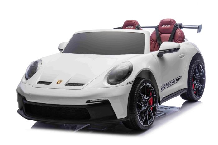 Elektrické autíčko Porsche 911GT3 24V s pohonom 4x4, Biele, Dvojmiestne sedadlo, 2,4 GHz diaľkové ovládanie, USB/AUX Vstup, 200W motory, Odpruženie, Lítiová batéria, LED svetlá vpredu aj vzadu, ORIGINÁL licencia – Obrázok 22