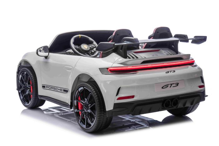 Elektrické autíčko Porsche 911GT3 24V s pohonom 4x4, Biele, Dvojmiestne sedadlo, 2,4 GHz diaľkové ovládanie, USB/AUX Vstup, 200W motory, Odpruženie, Lítiová batéria, LED svetlá vpredu aj vzadu, ORIGINÁL licencia – Obrázok 18