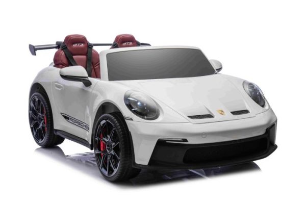 Elektrické autíčko Porsche 911GT3 24V s pohonom 4x4, Biele, Dvojmiestne sedadlo, 2,4 GHz diaľkové ovládanie, USB/AUX Vstup, 200W motory, Odpruženie, Lítiová batéria, LED svetlá vpredu aj vzadu, ORIGINÁL licencia – Obrázok 16