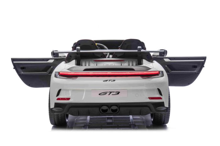 Elektrické autíčko Porsche 911GT3 24V s pohonom 4x4, Biele, Dvojmiestne sedadlo, 2,4 GHz diaľkové ovládanie, USB/AUX Vstup, 200W motory, Odpruženie, Lítiová batéria, LED svetlá vpredu aj vzadu, ORIGINÁL licencia – Obrázok 12