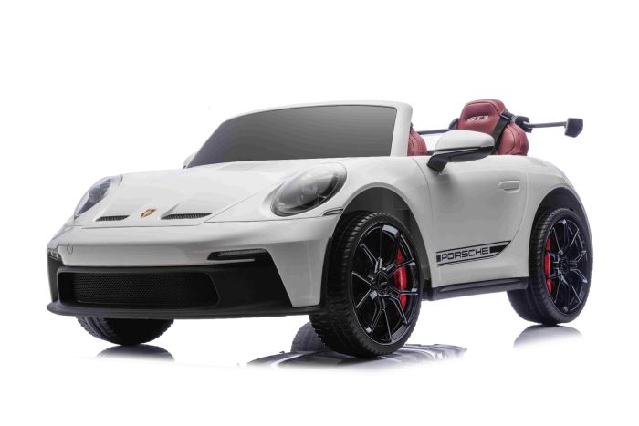 Elektrické autíčko Porsche 911GT3 24V s pohonom 4x4, Biele, Dvojmiestne sedadlo, 2,4 GHz diaľkové ovládanie, USB/AUX Vstup, 200W motory, Odpruženie, Lítiová batéria, LED svetlá vpredu aj vzadu, ORIGINÁL licencia – Obrázok 11
