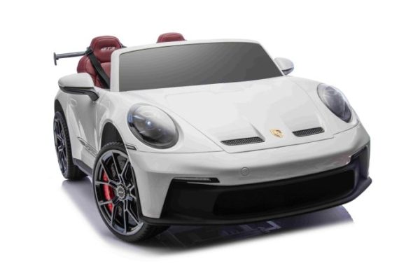 Elektrické autíčko Porsche 911GT3 24V s pohonom 4x4, Biele, Dvojmiestne sedadlo, 2,4 GHz diaľkové ovládanie, USB/AUX Vstup, 200W motory, Odpruženie, Lítiová batéria, LED svetlá vpredu aj vzadu, ORIGINÁL licencia – Obrázok 8