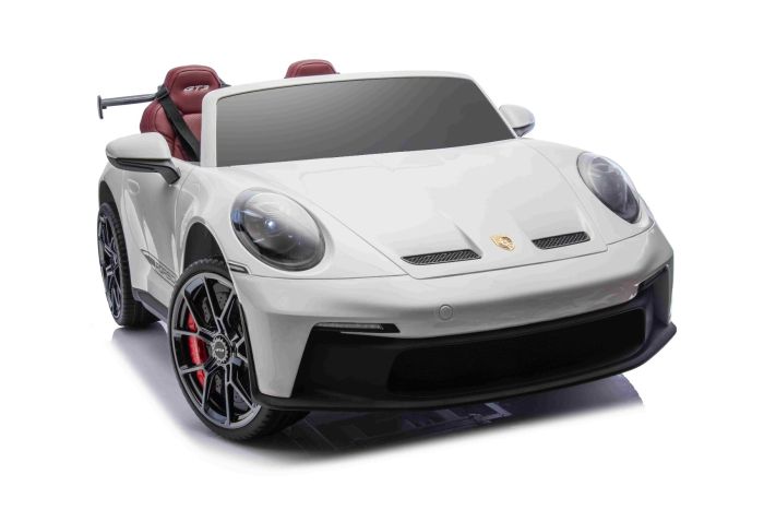 Elektrické autíčko Porsche 911GT3 24V s pohonom 4x4, Biele, Dvojmiestne sedadlo, 2,4 GHz diaľkové ovládanie, USB/AUX Vstup, 200W motory, Odpruženie, Lítiová batéria, LED svetlá vpredu aj vzadu, ORIGINÁL licencia – Obrázok 8