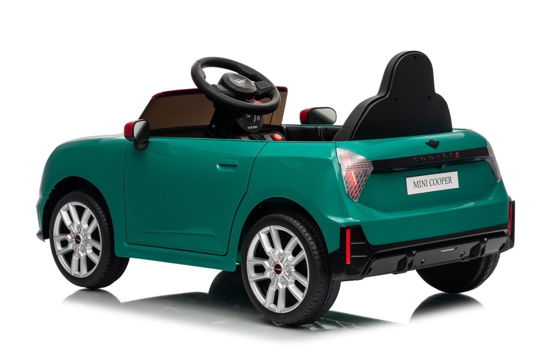 Elektrické autíčko BMW Mini Cooper 12V, zelené, USB Vstup s Bluetooth pripojením na MP3 Prehrávači, 2,4 GHz diaľkové ovládanie, 2 x 25W Motor, Lítiová batéria, LED svetlá, ORIGINAL licencia (Kópia) – Obrázok 37