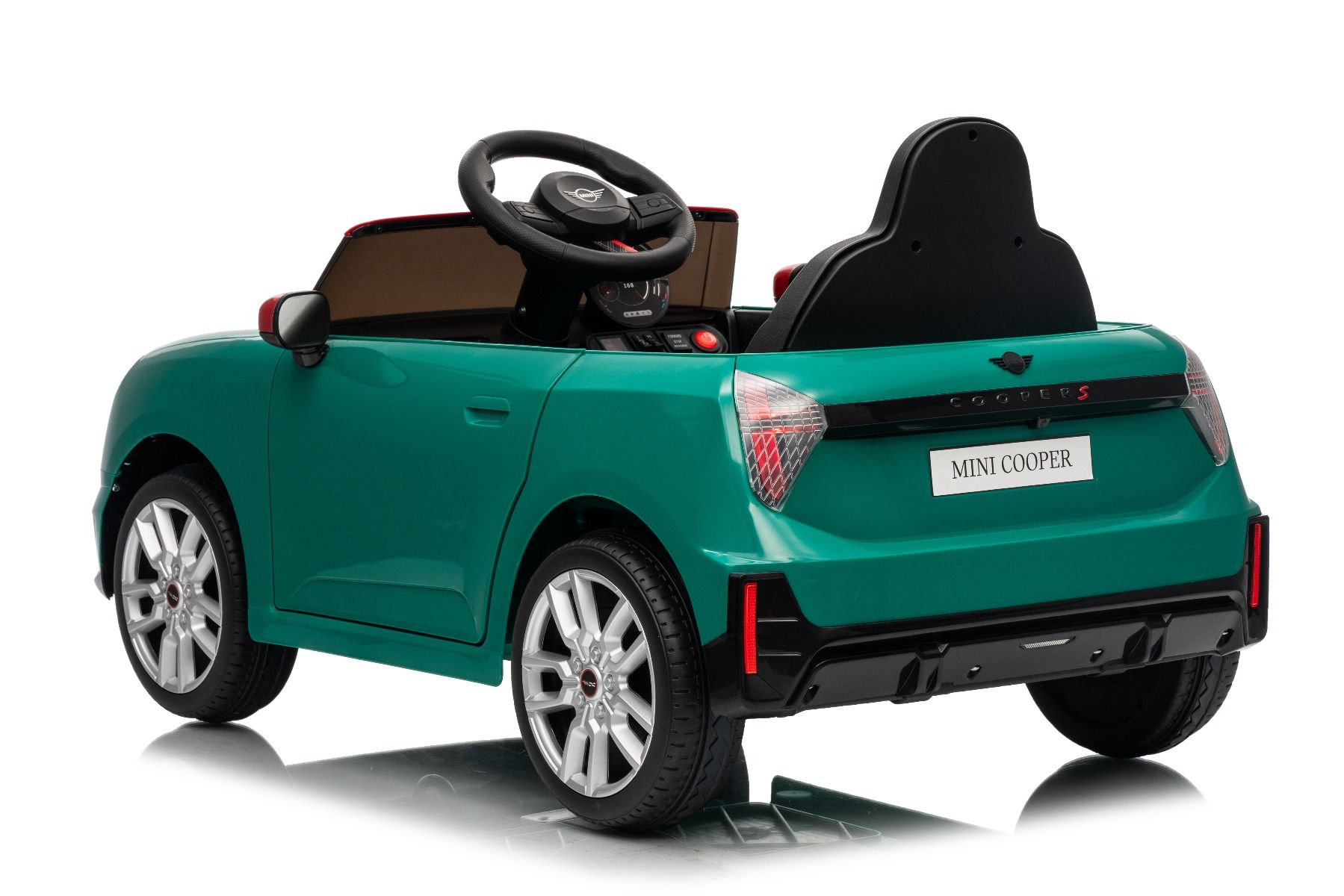 Elektrické autíčko BMW Mini Cooper 12V, zelené, USB Vstup s Bluetooth pripojením na MP3 Prehrávači, 2,4 GHz diaľkové ovládanie, 2 x 25W Motor, Lítiová batéria, LED svetlá, ORIGINAL licencia (Kópia) – Obrázok 36
