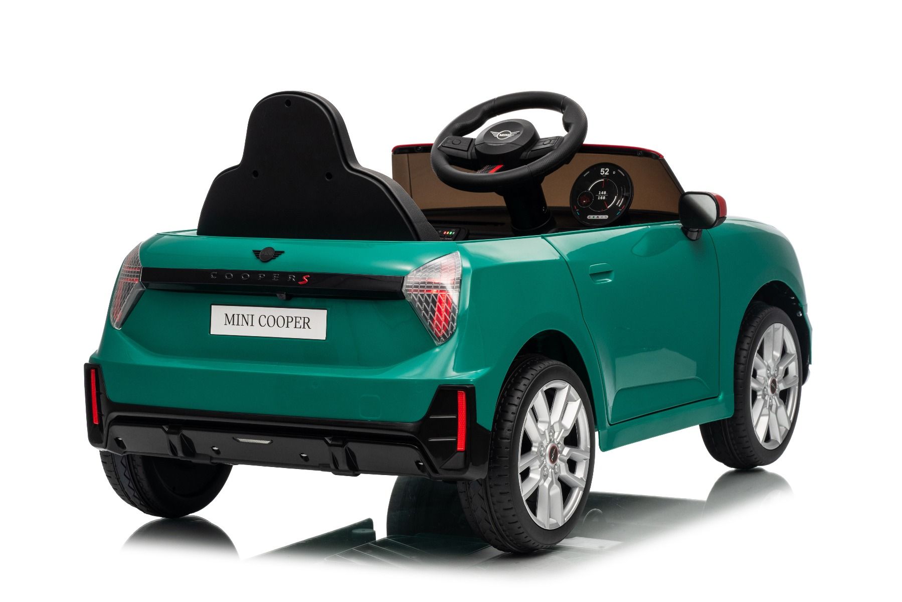 Elektrické autíčko BMW Mini Cooper 12V, zelené, USB Vstup s Bluetooth pripojením na MP3 Prehrávači, 2,4 GHz diaľkové ovládanie, 2 x 25W Motor, Lítiová batéria, LED svetlá, ORIGINAL licencia (Kópia) – Obrázok 32