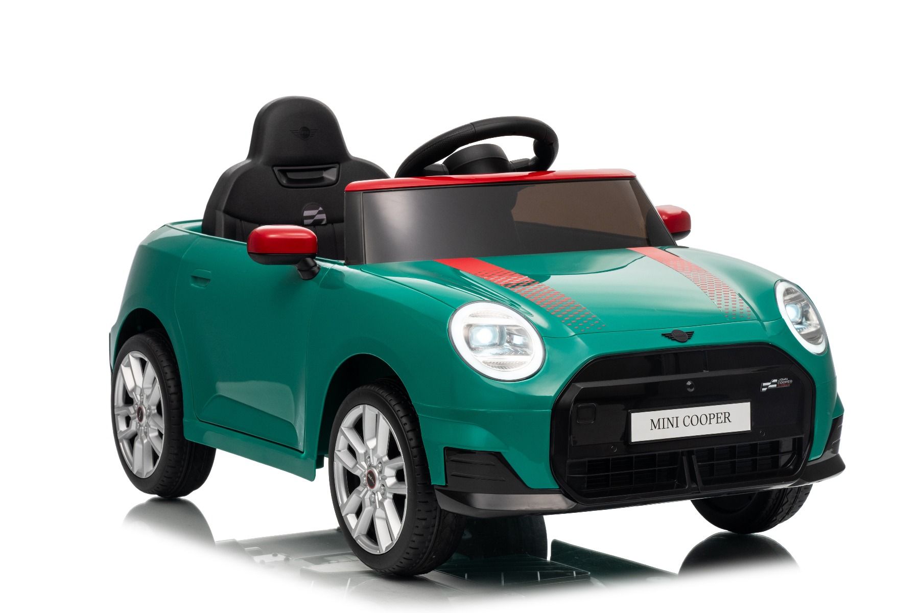Elektrické autíčko BMW Mini Cooper 12V, zelené, USB Vstup s Bluetooth pripojením na MP3 Prehrávači, 2,4 GHz diaľkové ovládanie, 2 x 25W Motor, Lítiová batéria, LED svetlá, ORIGINAL licencia (Kópia) – Obrázok 29