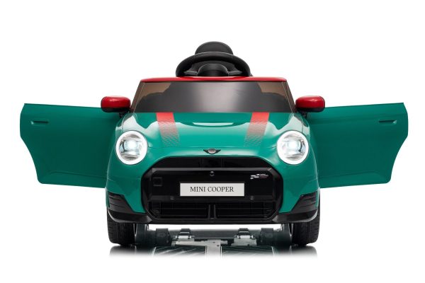 Elektrické autíčko BMW Mini Cooper 12V, zelené, USB Vstup s Bluetooth pripojením na MP3 Prehrávači, 2,4 GHz diaľkové ovládanie, 2 x 25W Motor, Lítiová batéria, LED svetlá, ORIGINAL licencia (Kópia) – Obrázok 28