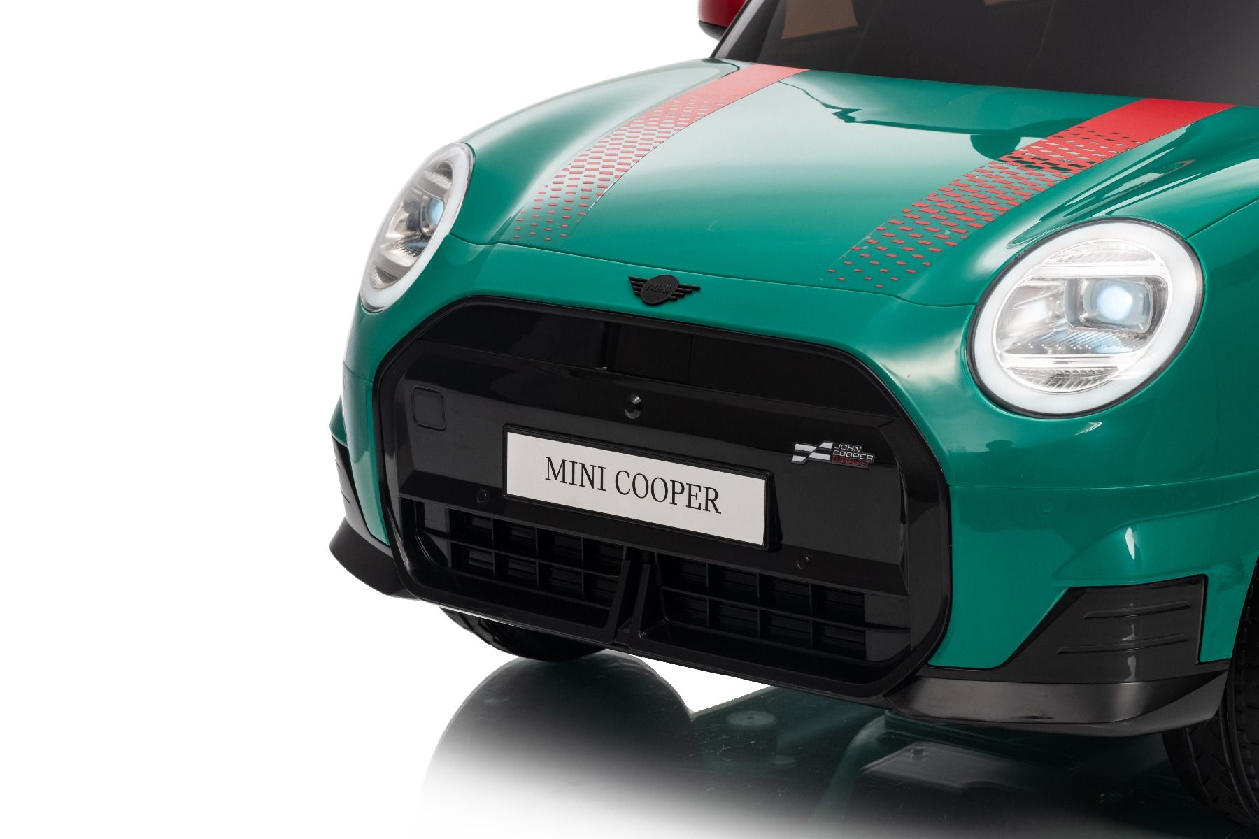 Elektrické autíčko BMW Mini Cooper 12V, zelené, USB Vstup s Bluetooth pripojením na MP3 Prehrávači, 2,4 GHz diaľkové ovládanie, 2 x 25W Motor, Lítiová batéria, LED svetlá, ORIGINAL licencia (Kópia) – Obrázok 21