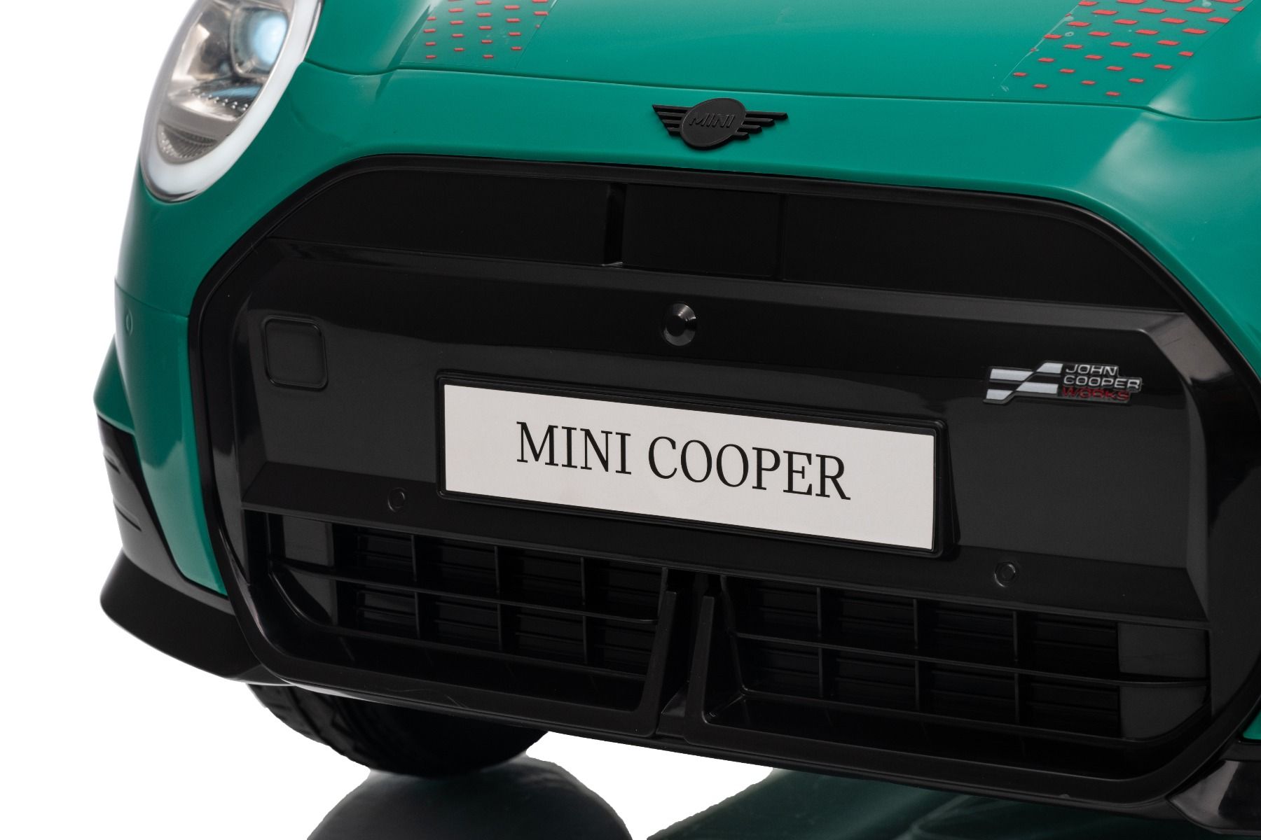 Elektrické autíčko BMW Mini Cooper 12V, zelené, USB Vstup s Bluetooth pripojením na MP3 Prehrávači, 2,4 GHz diaľkové ovládanie, 2 x 25W Motor, Lítiová batéria, LED svetlá, ORIGINAL licencia (Kópia) – Obrázok 19