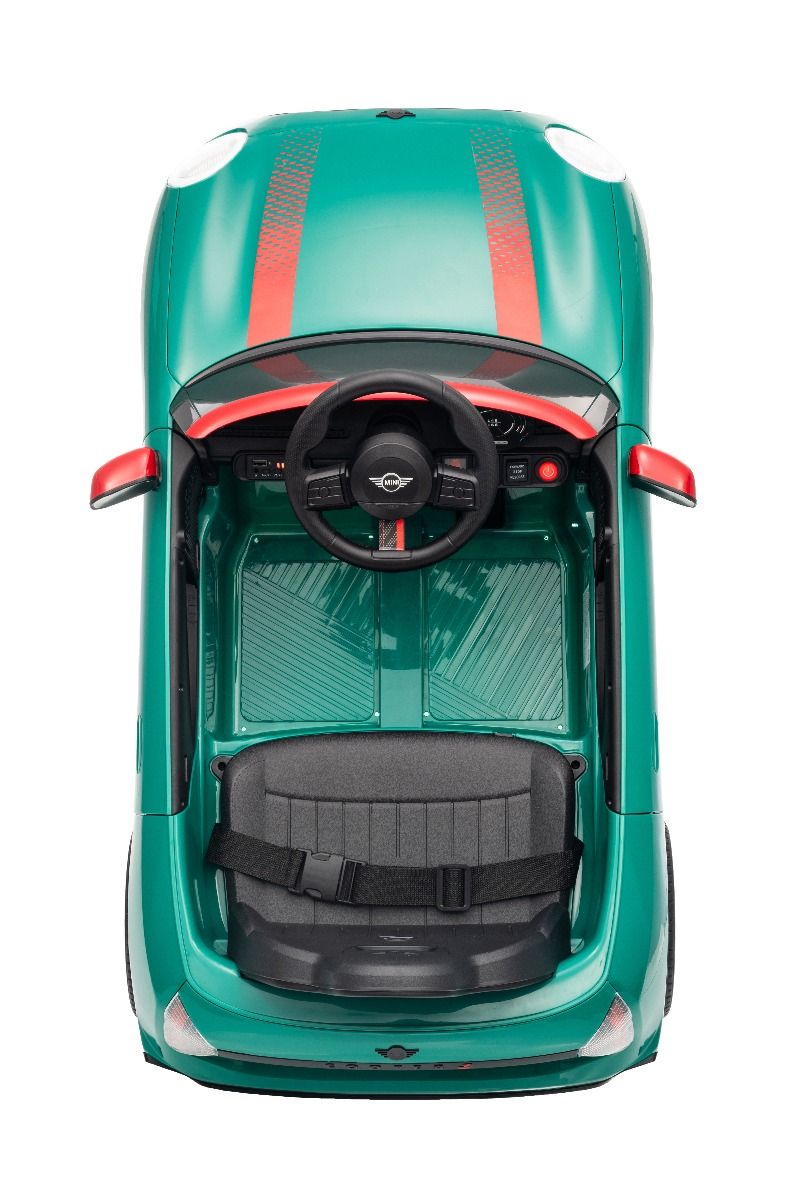 Elektrické autíčko BMW Mini Cooper 12V, zelené, USB Vstup s Bluetooth pripojením na MP3 Prehrávači, 2,4 GHz diaľkové ovládanie, 2 x 25W Motor, Lítiová batéria, LED svetlá, ORIGINAL licencia (Kópia) – Obrázok 2