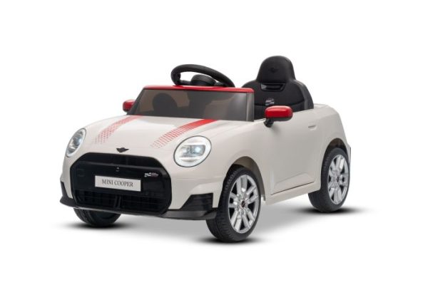 Elektrické autíčko BMW Mini Cooper 12V, biele, USB Vstup s Bluetooth pripojením na MP3 Prehrávači, 2,4 GHz diaľkové ovládanie, 2 x 25W Motor, Lítiová batéria, LED svetlá, ORIGINAL licencia – Obrázok 21