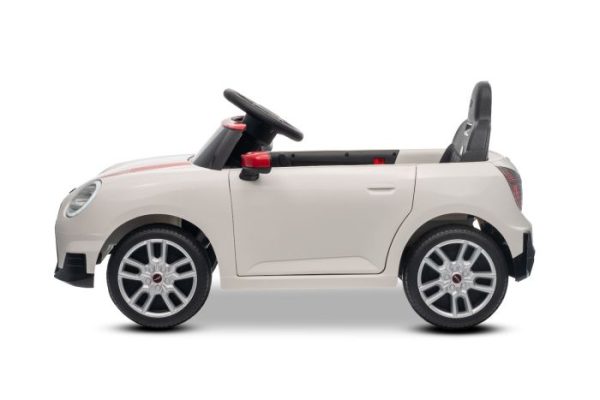 Elektrické autíčko BMW Mini Cooper 12V, biele, USB Vstup s Bluetooth pripojením na MP3 Prehrávači, 2,4 GHz diaľkové ovládanie, 2 x 25W Motor, Lítiová batéria, LED svetlá, ORIGINAL licencia – Obrázok 17