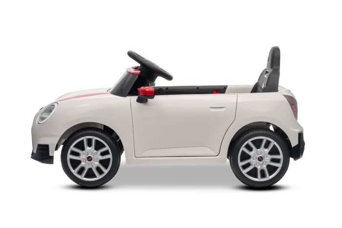 Elektrické autíčko BMW Mini Cooper 12V, biele, USB Vstup s Bluetooth pripojením na MP3 Prehrávači, 2,4 GHz diaľkové ovládanie, 2 x 25W Motor, Lítiová batéria, LED svetlá, ORIGINAL licencia – Obrázok 17