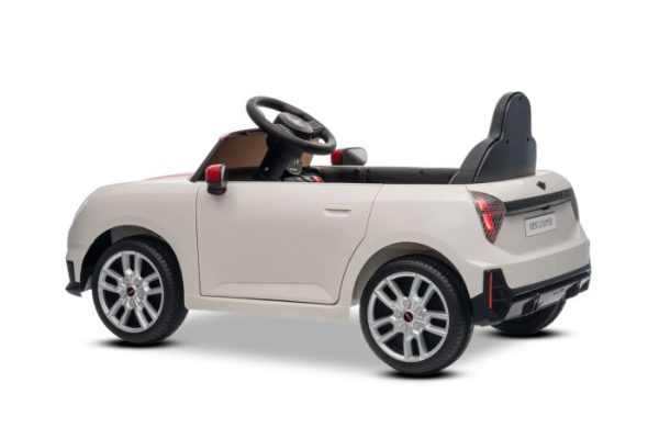 Elektrické autíčko BMW Mini Cooper 12V, biele, USB Vstup s Bluetooth pripojením na MP3 Prehrávači, 2,4 GHz diaľkové ovládanie, 2 x 25W Motor, Lítiová batéria, LED svetlá, ORIGINAL licencia – Obrázok 15