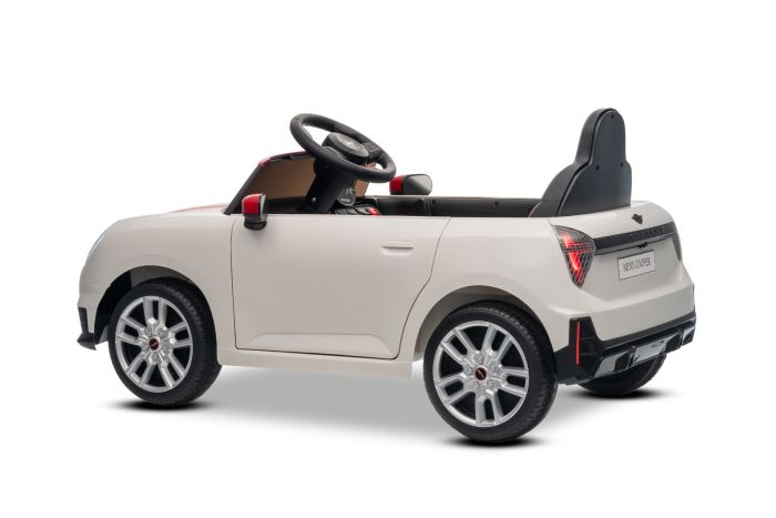 Elektrické autíčko BMW Mini Cooper 12V, biele, USB Vstup s Bluetooth pripojením na MP3 Prehrávači, 2,4 GHz diaľkové ovládanie, 2 x 25W Motor, Lítiová batéria, LED svetlá, ORIGINAL licencia – Obrázok 15