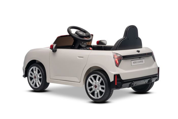 Elektrické autíčko BMW Mini Cooper 12V, biele, USB Vstup s Bluetooth pripojením na MP3 Prehrávači, 2,4 GHz diaľkové ovládanie, 2 x 25W Motor, Lítiová batéria, LED svetlá, ORIGINAL licencia – Obrázok 14