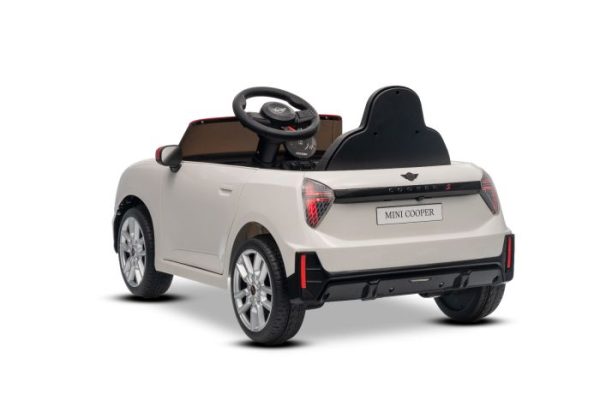 Elektrické autíčko BMW Mini Cooper 12V, biele, USB Vstup s Bluetooth pripojením na MP3 Prehrávači, 2,4 GHz diaľkové ovládanie, 2 x 25W Motor, Lítiová batéria, LED svetlá, ORIGINAL licencia – Obrázok 13