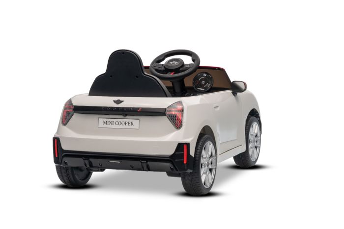 Elektrické autíčko BMW Mini Cooper 12V, biele, USB Vstup s Bluetooth pripojením na MP3 Prehrávači, 2,4 GHz diaľkové ovládanie, 2 x 25W Motor, Lítiová batéria, LED svetlá, ORIGINAL licencia – Obrázok 10