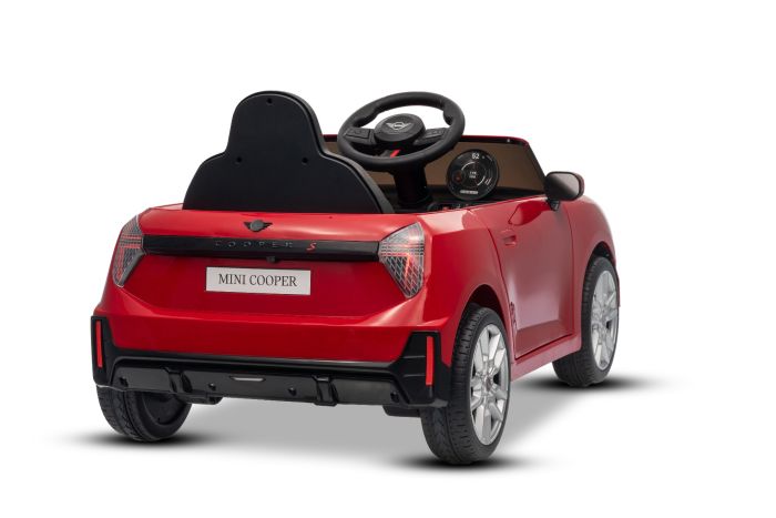Elektrické autíčko BMW Mini Cooper 12V, červené, USB Vstup s Bluetooth pripojením na MP3 Prehrávači, 2,4 GHz diaľkové ovládanie, 2 x 25W Motor, Lítiová batéria, LED svetlá, ORIGINAL licencia – Obrázok 6