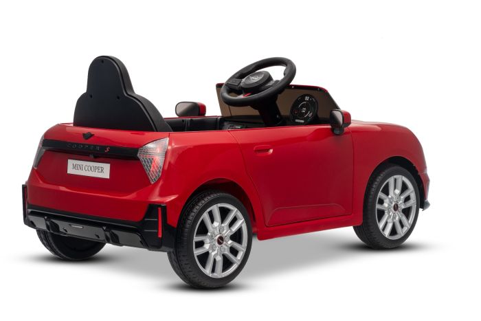 Elektrické autíčko BMW Mini Cooper 12V, červené, USB Vstup s Bluetooth pripojením na MP3 Prehrávači, 2,4 GHz diaľkové ovládanie, 2 x 25W Motor, Lítiová batéria, LED svetlá, ORIGINAL licencia – Obrázok 5