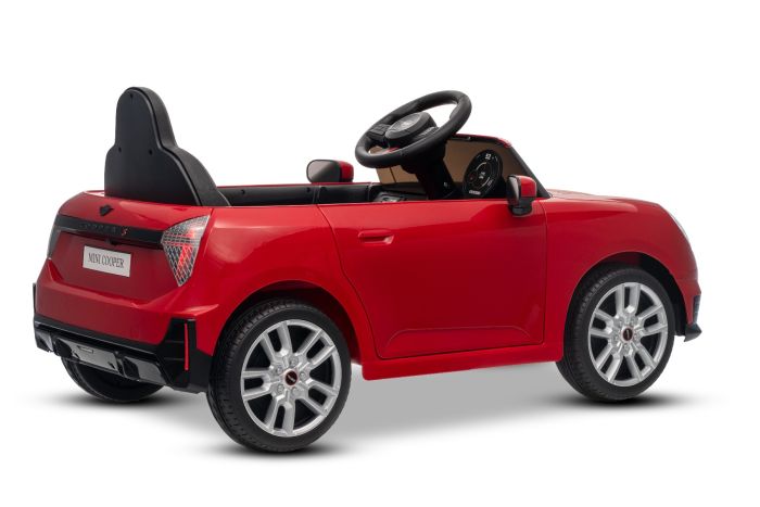 Elektrické autíčko BMW Mini Cooper 12V, červené, USB Vstup s Bluetooth pripojením na MP3 Prehrávači, 2,4 GHz diaľkové ovládanie, 2 x 25W Motor, Lítiová batéria, LED svetlá, ORIGINAL licencia – Obrázok 4