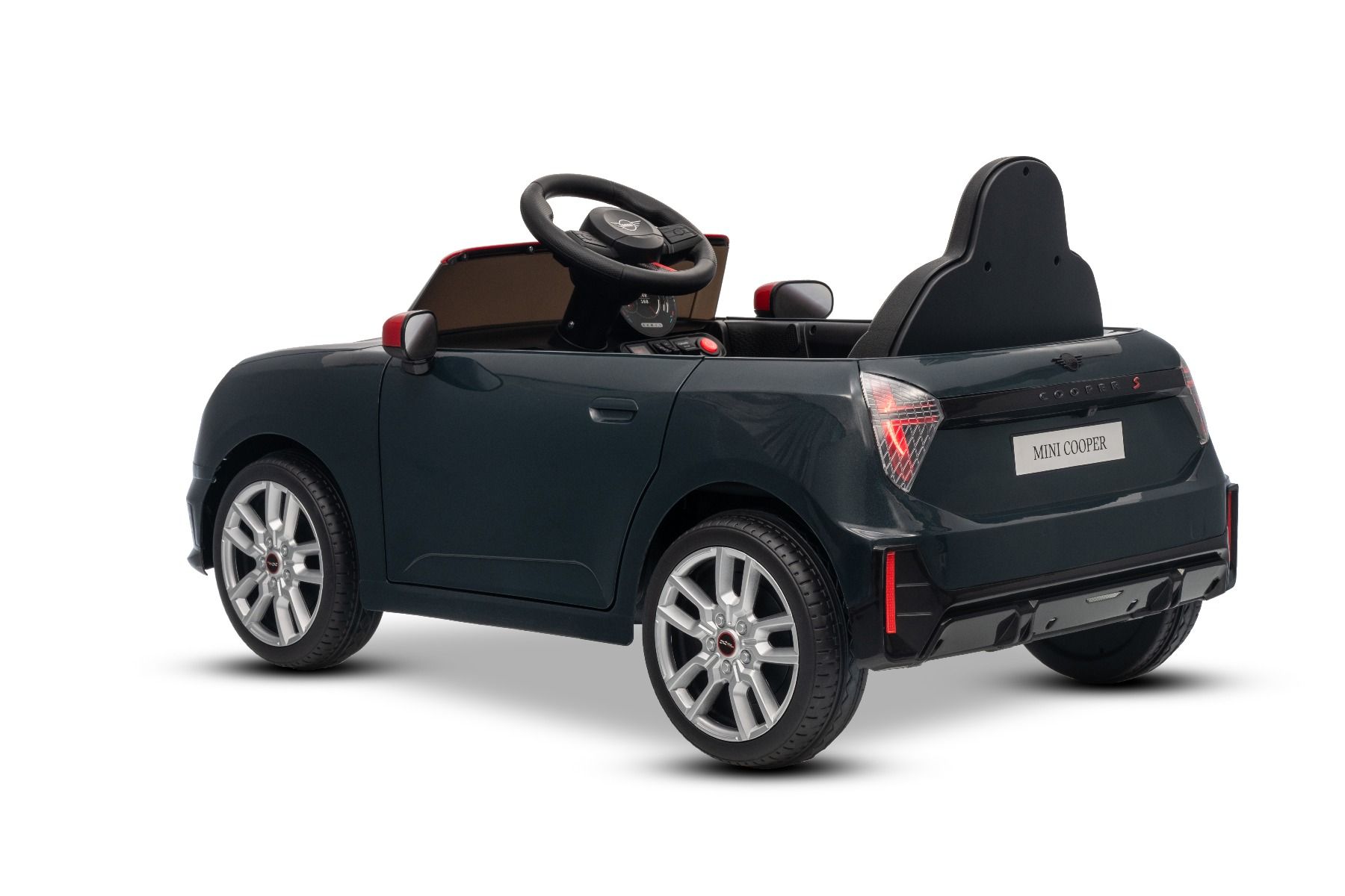 Elektrické autíčko BMW Mini Cooper 12V, čierne, USB Vstup s Bluetooth pripojením na MP3 Prehrávači, 2,4 GHz diaľkové ovládanie, 2 x 25W Motor, Lítiová batéria, LED svetlá, ORIGINAL licencia – Obrázok 22