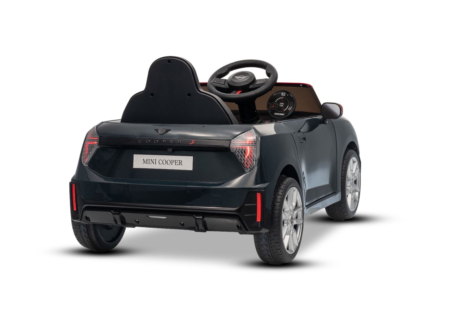 Elektrické autíčko BMW Mini Cooper 12V, čierne, USB Vstup s Bluetooth pripojením na MP3 Prehrávači, 2,4 GHz diaľkové ovládanie, 2 x 25W Motor, Lítiová batéria, LED svetlá, ORIGINAL licencia – Obrázok 18