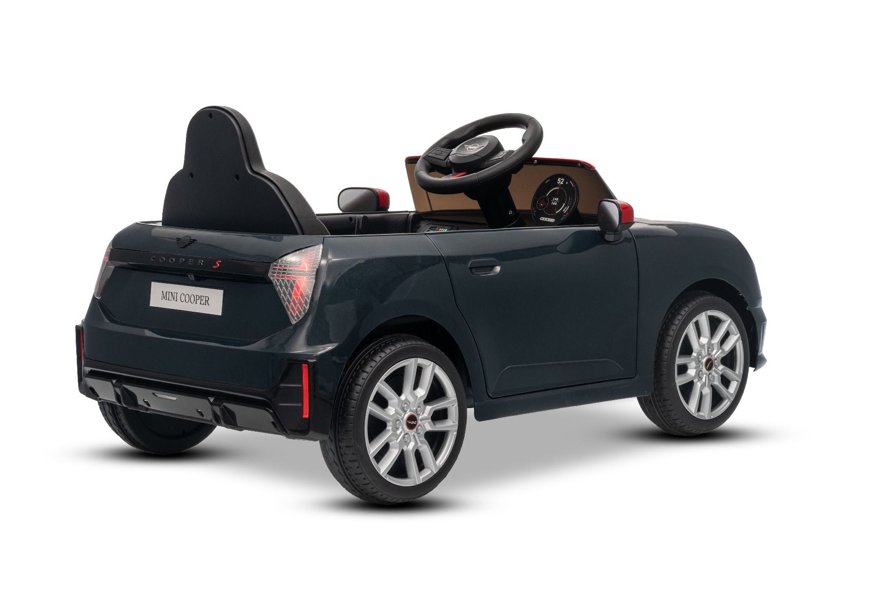 Elektrické autíčko BMW Mini Cooper 12V, čierne, USB Vstup s Bluetooth pripojením na MP3 Prehrávači, 2,4 GHz diaľkové ovládanie, 2 x 25W Motor, Lítiová batéria, LED svetlá, ORIGINAL licencia – Obrázok 17