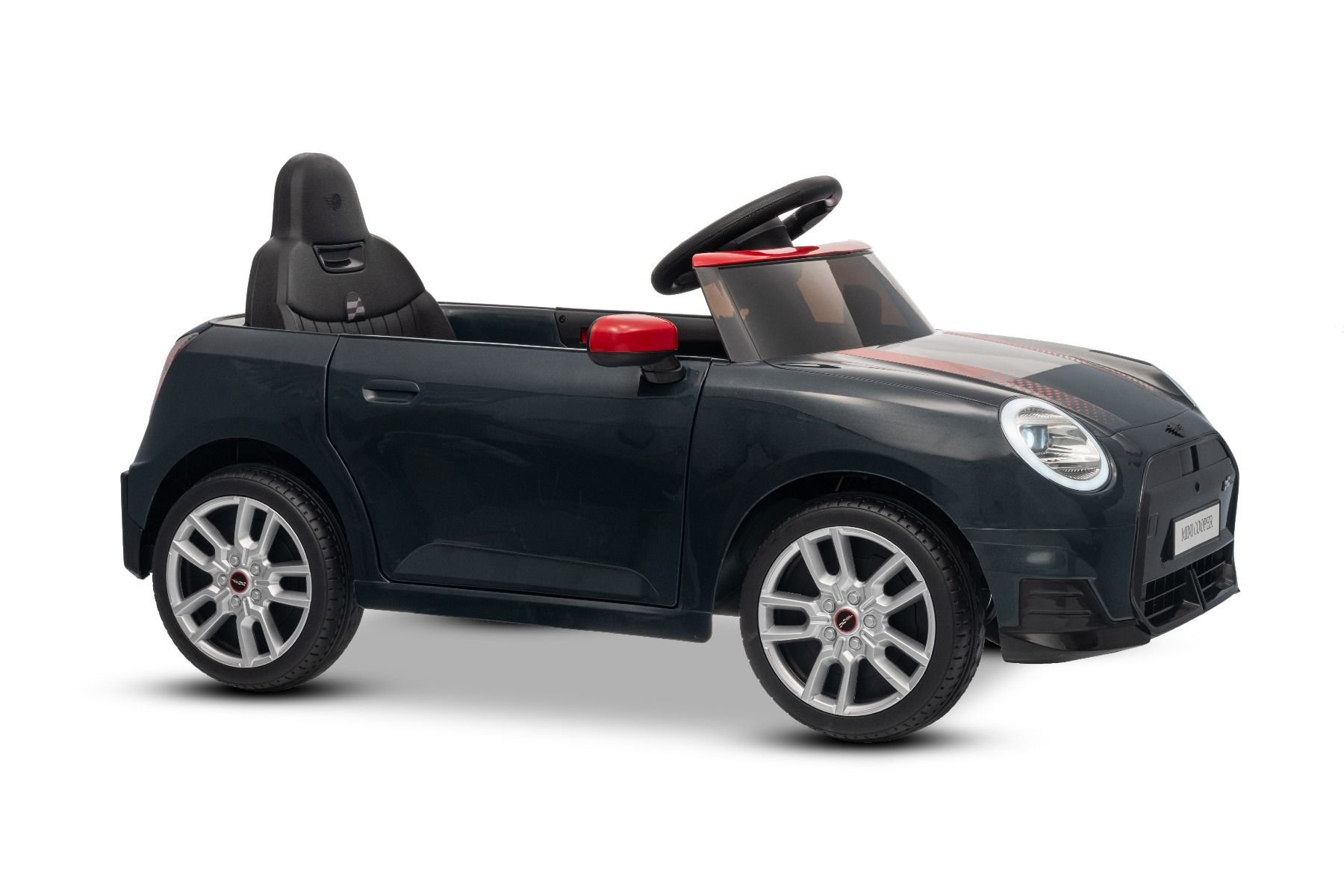 Elektrické autíčko BMW Mini Cooper 12V, čierne, USB Vstup s Bluetooth pripojením na MP3 Prehrávači, 2,4 GHz diaľkové ovládanie, 2 x 25W Motor, Lítiová batéria, LED svetlá, ORIGINAL licencia – Obrázok 15