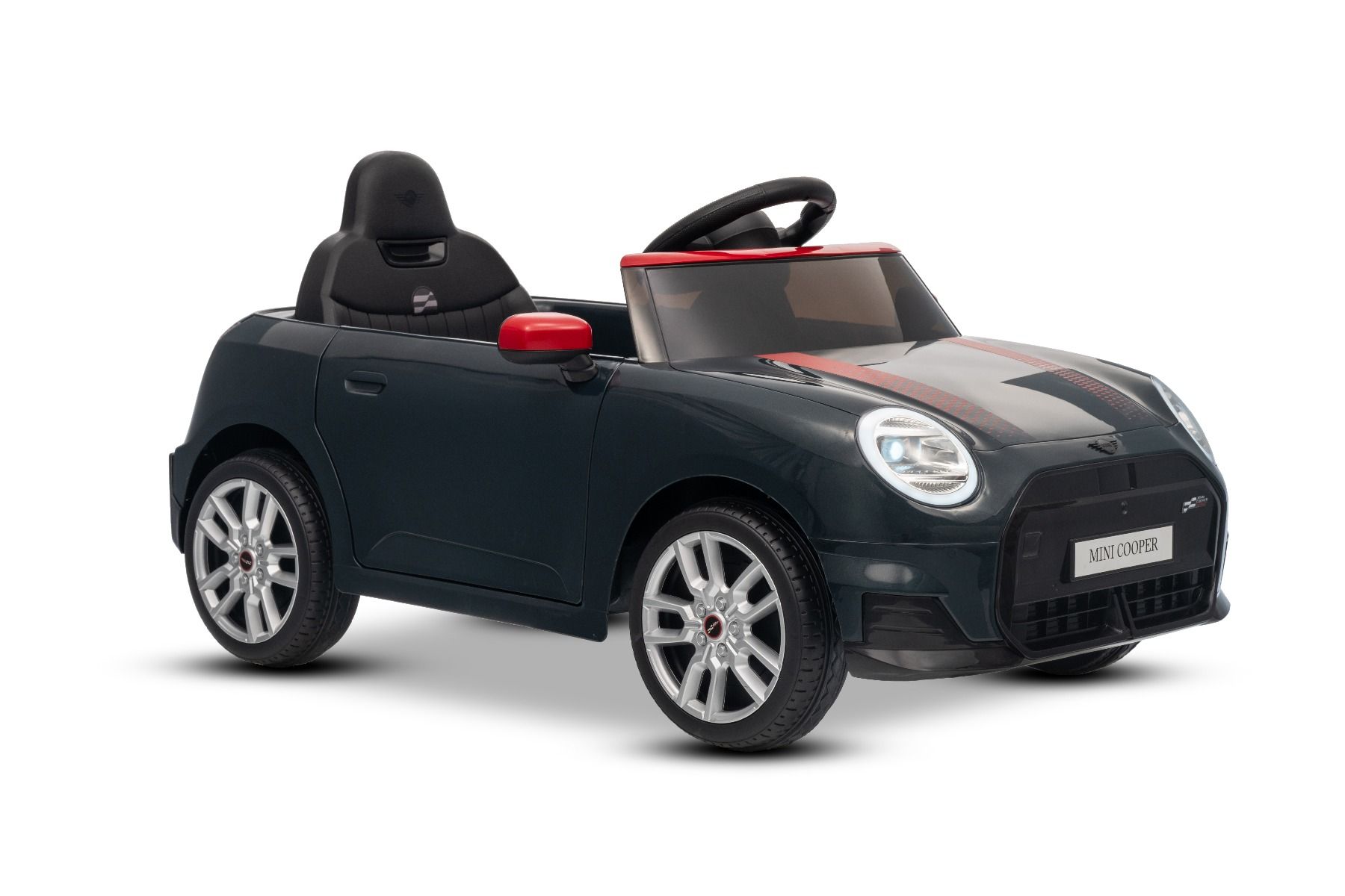 Elektrické autíčko BMW Mini Cooper 12V, čierne, USB Vstup s Bluetooth pripojením na MP3 Prehrávači, 2,4 GHz diaľkové ovládanie, 2 x 25W Motor, Lítiová batéria, LED svetlá, ORIGINAL licencia – Obrázok 14