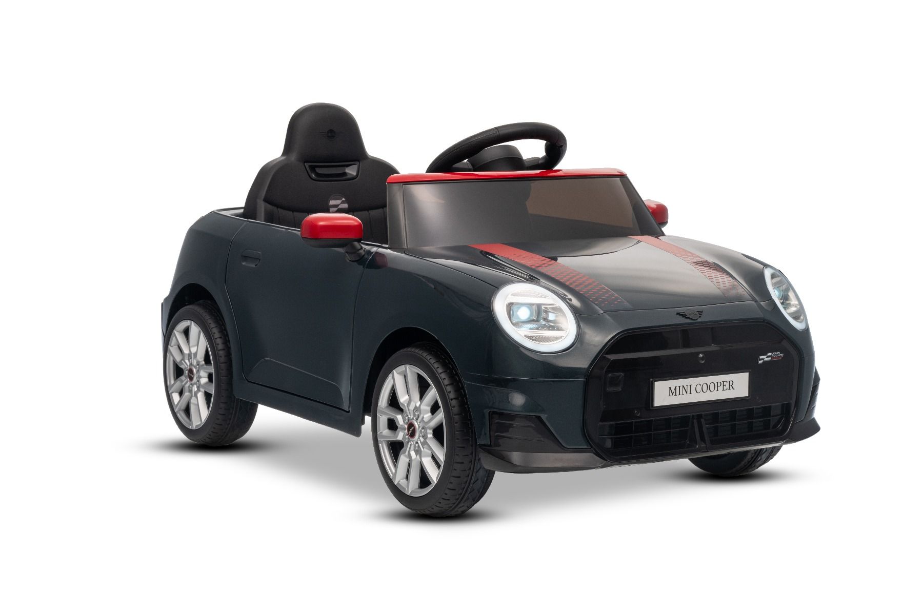 Elektrické autíčko BMW Mini Cooper 12V, čierne, USB Vstup s Bluetooth pripojením na MP3 Prehrávači, 2,4 GHz diaľkové ovládanie, 2 x 25W Motor, Lítiová batéria, LED svetlá, ORIGINAL licencia – Obrázok 13