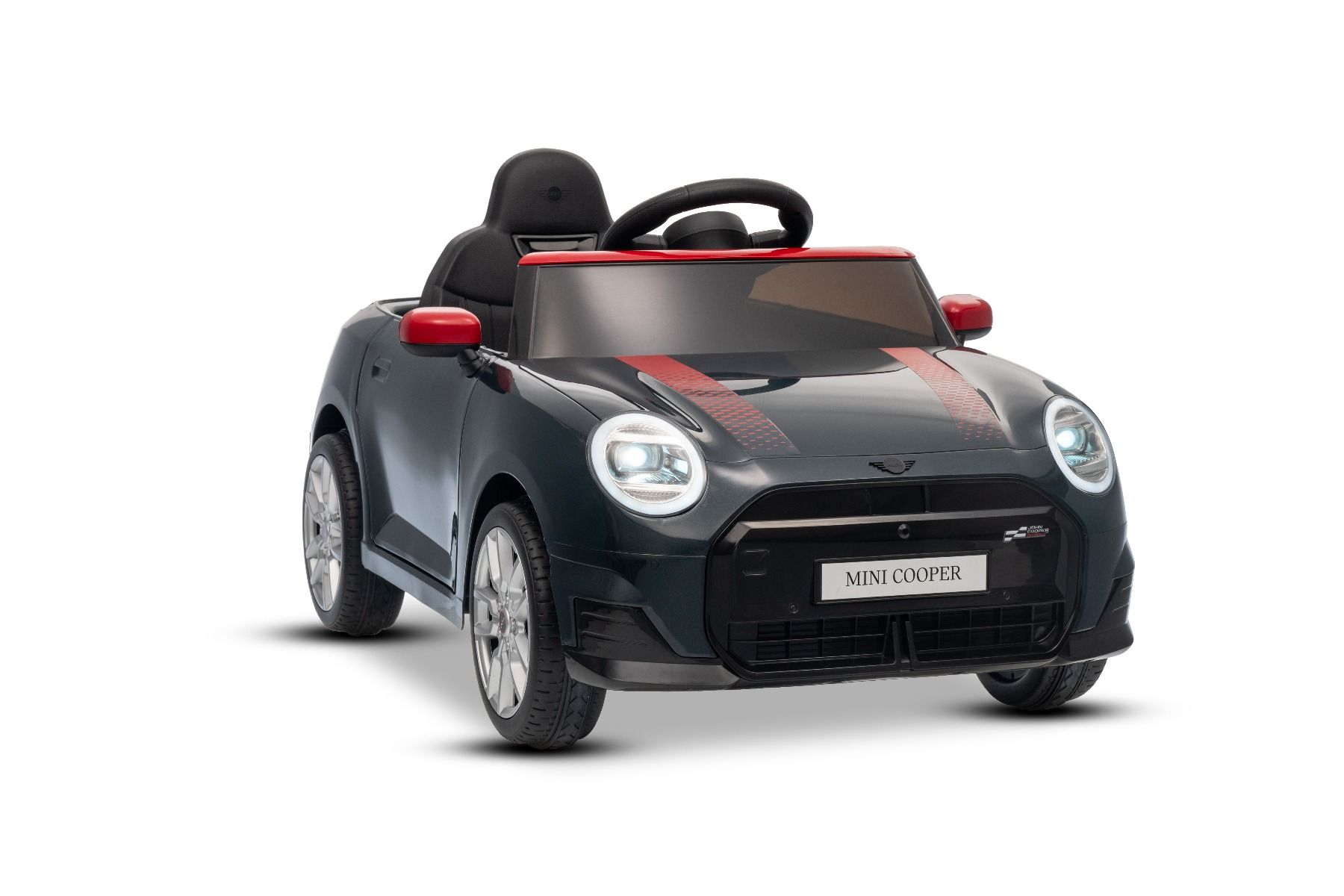 Elektrické autíčko BMW Mini Cooper 12V, čierne, USB Vstup s Bluetooth pripojením na MP3 Prehrávači, 2,4 GHz diaľkové ovládanie, 2 x 25W Motor, Lítiová batéria, LED svetlá, ORIGINAL licencia – Obrázok 12