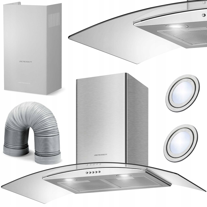 Berdsen BT-223 INOX digestor s komínovým prierezom 90 cm