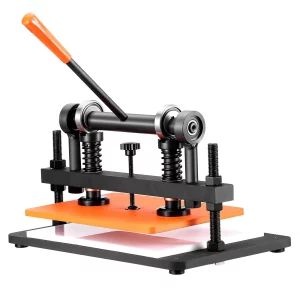 Vysekávací stroj na kožu, manuálny rezací stroj na kožu 36 x 26 cm, stroj na razenie kože 1,5 t, vysokovýkonný vysekávací stroj na kožu vhodný na kožu, PVC/EVA penu, nelepivé materiály