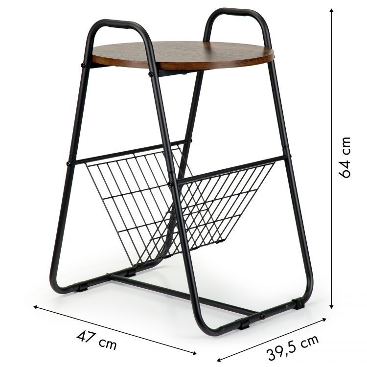 Konferenčný stolík, nočný stolík, stojan na noviny, loft ModernHome – Obrázok 2