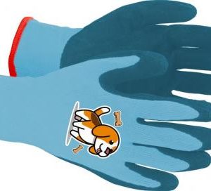 Rukavice Strend Pro, detské, chlapčenské, so psíkom, modré, záhradné, s blistrom, veľ. 6