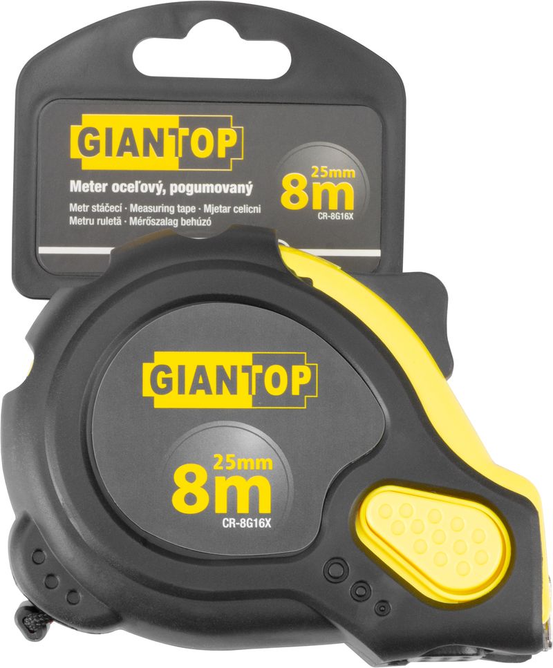 Meter GIANT CR-G16 CE 8 m, zvinovací, pogumovaný – Obrázok 2