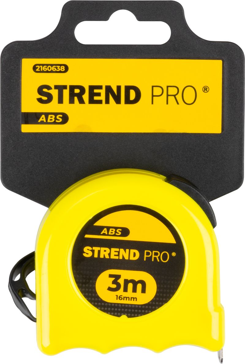 Meter Strend Pro WorkTiger 3 m, 16 mm, zvinovací, ABS – Obrázok 2